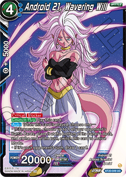Android 21, Wavering Will, Power Absorbed Pre-Release Cards · BT20-046