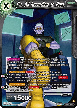 Fu, All According to Plan, Power Absorbed Pre-Release Cards · BT20-118