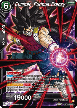Cumber, Furious Frenzy, Power Absorbed Pre-Release Cards · BT20-131
