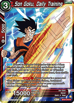 Son Goku, Daily Training, Wild Resurgence Pre-Release Cards · BT21-010