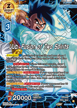 Uub, Fusion of Two Spirits, Wild Resurgence Pre-Release Cards · BT21-036