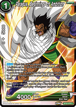 Paragus, Beginnings of Ambition, Critical Blow · BT22-076
