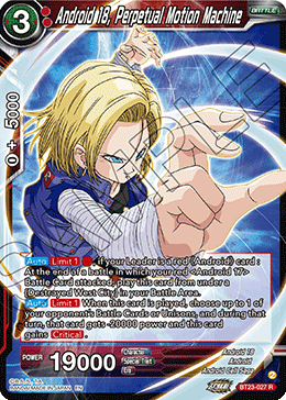 Android 18, Perpetual Motion Machine, Perfect Combination · BT23-027