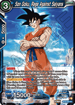 Son Goku, Rage Against Saiyans, Perfect Combination · BT23-045
