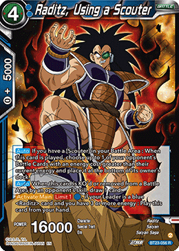 Raditz, Using a Scouter, Perfect Combination · BT23-056