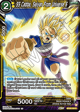 SS Cabba, Saiyan From Universe 6, Perfect Combination · BT23-124