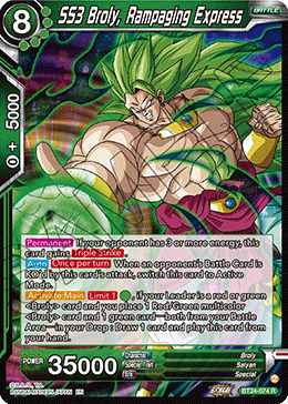SS3 Broly, Rampaging Express, Beyond Generations Pre-Release Cards · BT24-074