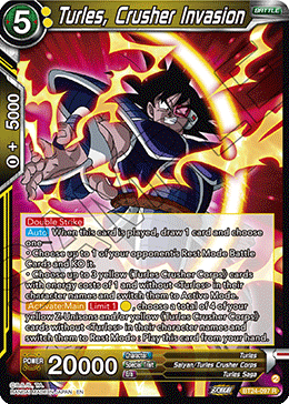 Turles, Crusher Invasion, Beyond Generations Pre-Release Cards · BT24-097