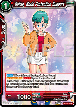 Bulma, World Protection Support, Legend of the Dragon Balls · BT25-015