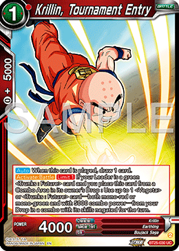 Krillin, Tournament Entry, Legend of the Dragon Balls Pre-Release Cards · BT25-030
