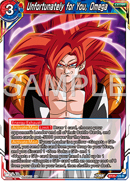 Unfortunately for You, Omega, Legend of the Dragon Balls Pre-Release Cards · BT25-125