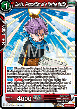 Trunks, Premonition of a Heated Battle, Ultimate Advent · BT26-015