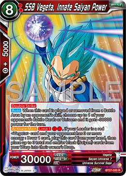 SSB Vegeta, Innate Saiyan Power, History of Z · BT27-020