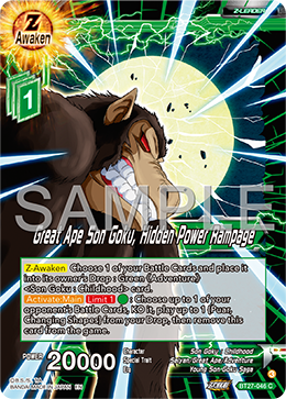 Great Ape Son Goku, Hidden Power Rampage, History of Z · BT27-046