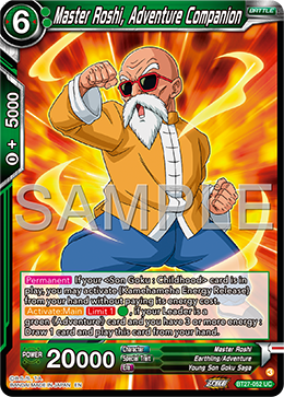 Master Roshi, Adventure Companion, History of Z Pre-Release Cards · BT27-052