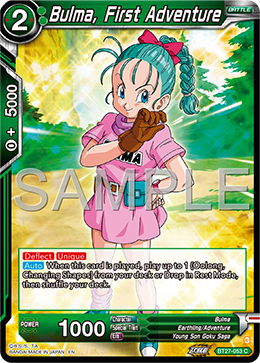 Bulma, First Adventure, History of Z · BT27-053