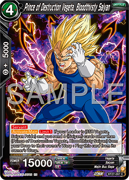 Prince of Destruction Vegeta, Bloodthirsty Saiyan, History of Z · BT27-097