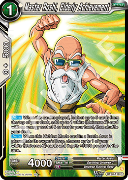 Master Roshi, Elderly Achievement, Prismatic Clash · BT28-118
