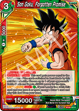 Son Goku, Forgotten Promise, Prismatic Clash · BT28-141