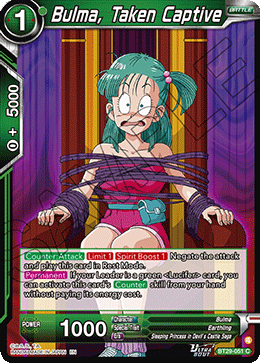 Bulma, Taken Captive, Fearsome Rivals · BT29-051