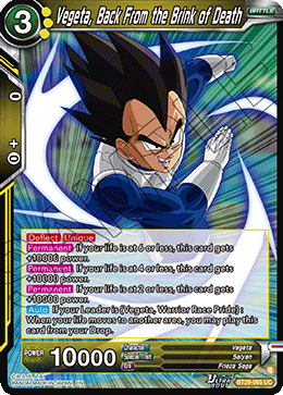 Vegeta, Back From the Brink of Death, Fearsome Rivals Release Event · BT29-065