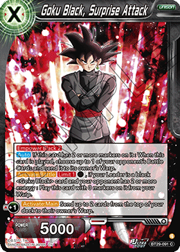Goku Black, Surprise Attack, Fearsome Rivals · BT29-091