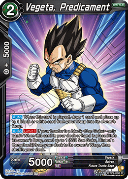 Vegeta, Predicament, Fearsome Rivals · BT29-096