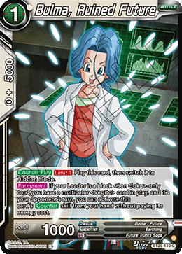 Bulma, Ruined Future, Fearsome Rivals · BT29-110