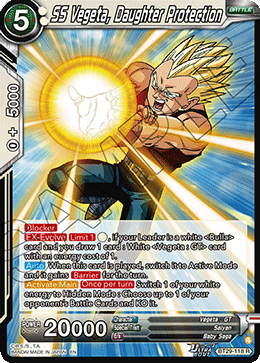 SS Vegeta, Daughter Protection, Fearsome Rivals Release Event · BT29-118