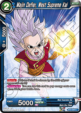 Majin Defier, West Supreme Kai, Cross Worlds · BT3-039