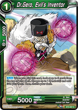 Dr. Gero, Evil's Inventor, Cross Worlds · BT3-067