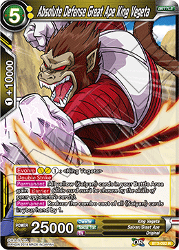 Absolute Defense Great Ape King Vegeta, Cross Worlds · BT3-092