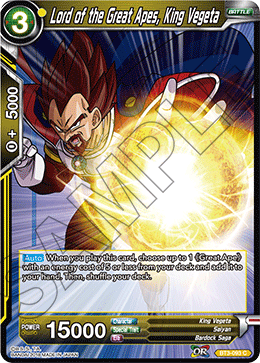Lord of the Great Apes, King Vegeta, Cross Worlds · BT3-093