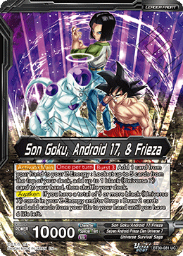 Son Goku, Android 17, & Frieza // Universe 7 Team-Up, Three Glorious Fighters Release Event · BT30-081