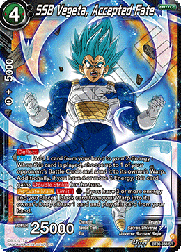 SSB Vegeta, Accepted Fate, Three Glorious Fighters · BT30-088