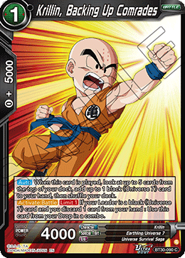 Krillin, Backing Up Comrades, Three Glorious Fighters · BT30-090