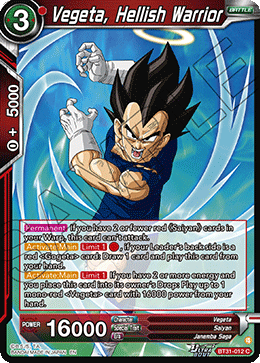 Vegeta, Hellish Warrior, Impact Beyond Dimensions · BT31-012