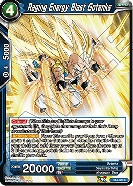 Raging Energy Blast Gotenks, Colossal Warfare · BT4-034