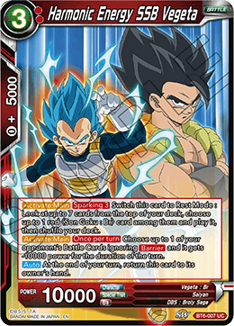 Harmonic Energy SSB Vegeta, Expansion Deck Box Set 07: Magnificent Collection - Fusion Hero · BT6-007