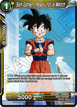 Son Gohan, Ready for a Match, Destroyer Kings Pre-Release Cards · BT6-084