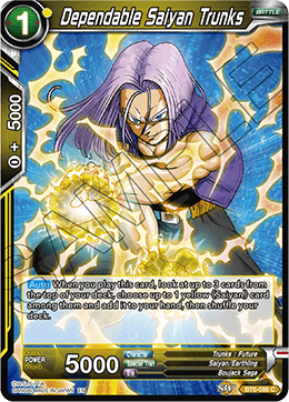 Dependable Saiyan Trunks, Destroyer Kings Pre-Release Cards · BT6-086