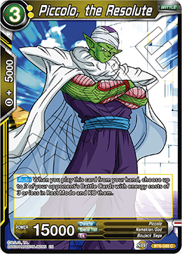 Piccolo, the Resolute, Destroyer Kings Pre-Release Cards · BT6-088