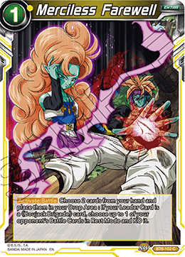 Merciless Farewell, Destroyer Kings Pre-Release Cards · BT6-102