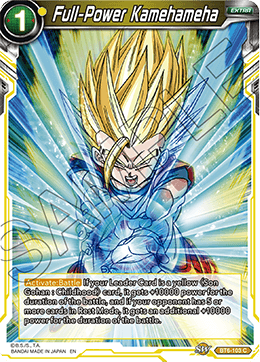 Full-Power Kamehameha, Destroyer Kings Pre-Release Cards · BT6-103
