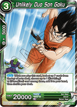 Unlikely Duo Son Goku, Assault of the Saiyans Pre-Release Cards · BT7-053