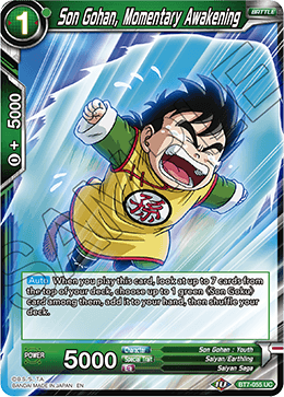 Son Gohan, Momentary Awakening, Assault of the Saiyans Pre-Release Cards · BT7-055