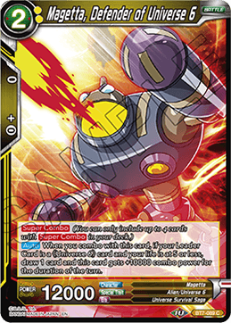 Magetta, Defender of Universe 6, Assault of the Saiyans Pre-Release Cards · BT7-089