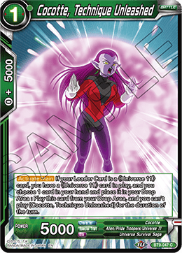 Cocotte, Technique Unleashed, Universal Onslaught Pre-Release Cards · BT9-047