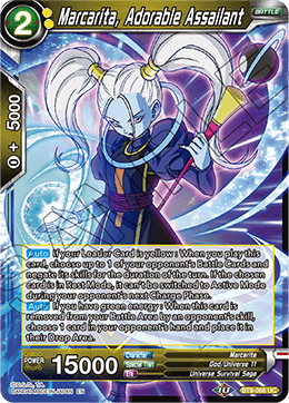 Marcarita, Adorable Assailant, Universal Onslaught Pre-Release Cards · BT9-066