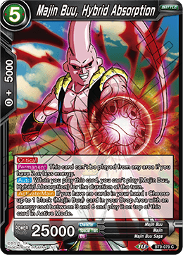 Majin Buu, Hybrid Absorption, Universal Onslaught Pre-Release Cards · BT9-079